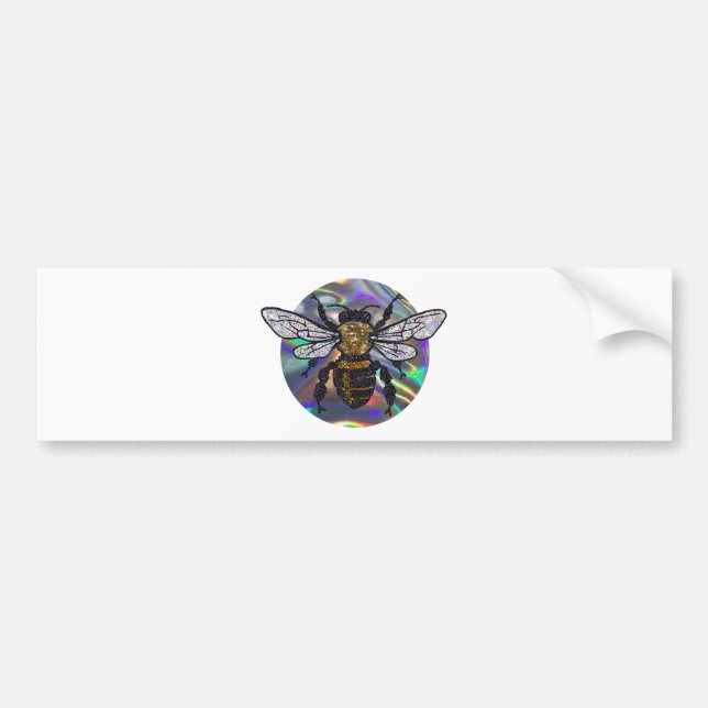 jewelled bee bumper sticker (Front)