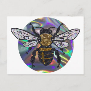 jewelled bee postcard