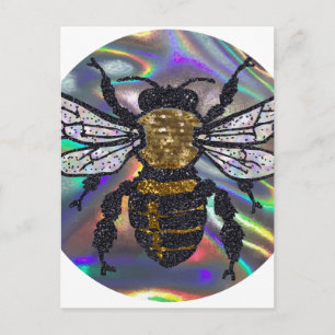 jewelled bee postcard