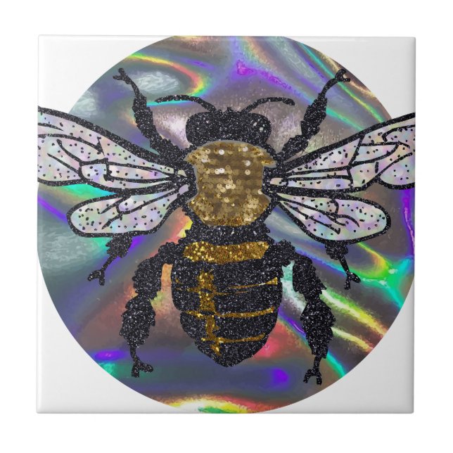 jewelled bee tile (Front)