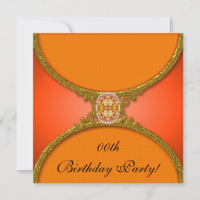 Jewelled Birthday Party Invitations (Front)