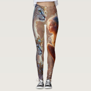 Jewelled Cat  Leggings