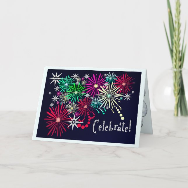 Jewelled Celebration (Birthday Card) Card (Front)