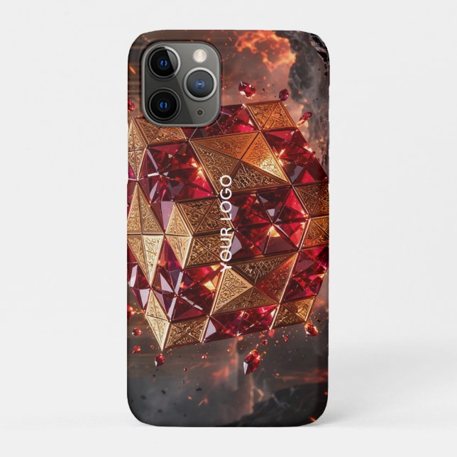 Jewelled Cube on the Volcanic Precipice Case-Mate iPhone Case (Back)