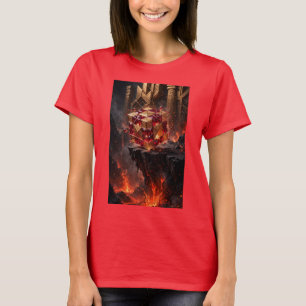 Jewelled Cube on the Volcanic Precipice T-Shirt