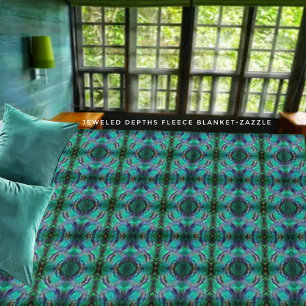 Jewelled Depths Fleece Blanket