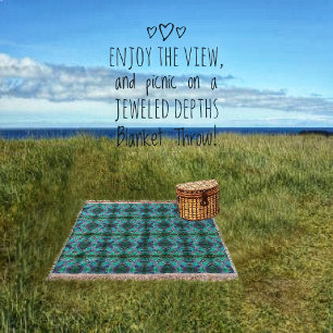 Jewelled Depths-II Throw Blanket