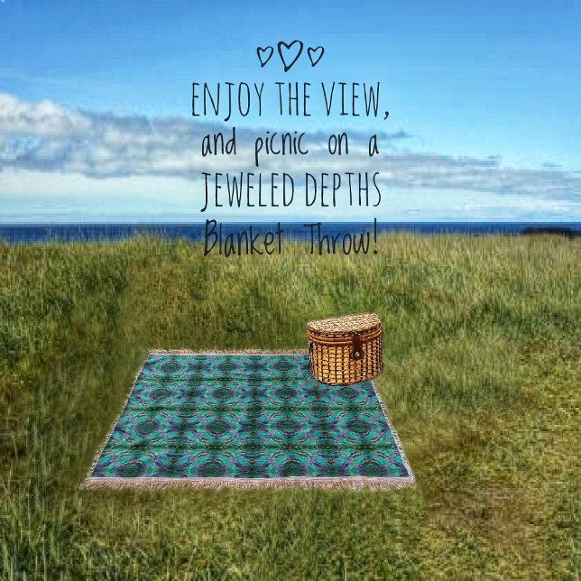 Jewelled Depths-II Throw Blanket (Creator Uploaded)