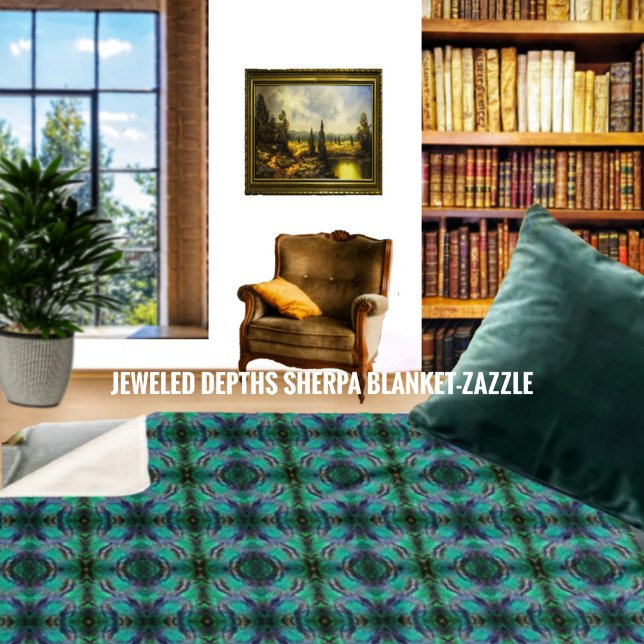Jewelled Depths   Sherpa Blanket (Creator Uploaded)