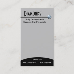 Jewelled Diamond Jewellery - Diamond Rhinestone Lo Business Card