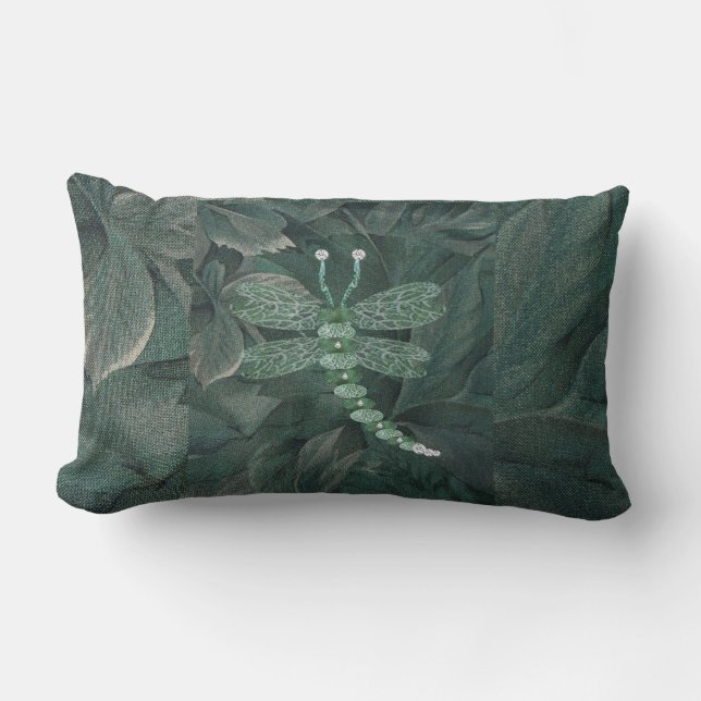 Jewelled Dragaonfly Lumbar Cushion (Front)