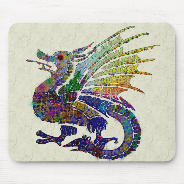 Jewelled Dragon Mouse Mat (Front)