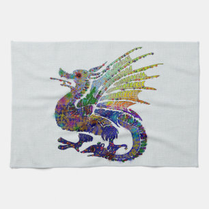 Jewelled Dragon Tea Towel