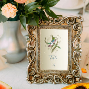 Jewelled Dragonfly Reception Table Card