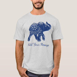 Jewelled Elephant Custom Message Graphic T-Shirt