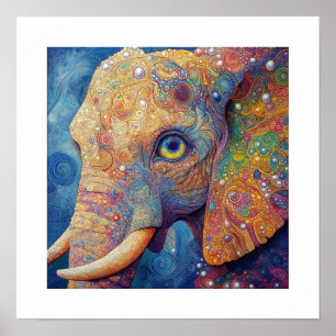 Jewelled Elephant Poster