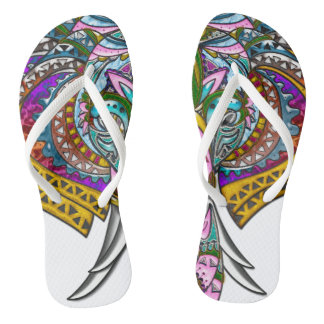 Jewelled Elephant, Slim Straps Flip Flops