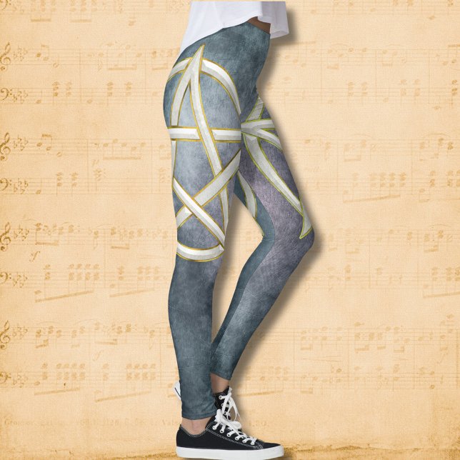 Jewelled Enchantment: A Diamond Pentagram Elegance Leggings (Creator Uploaded)