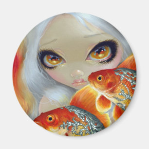 "Jewelled Fish: Silver and Gold" Magnet