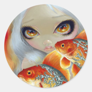 "Jewelled Fish:  Silver and Gold" Sticker