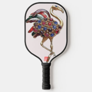"Jewelled Flamingo" Pickleball Paddle