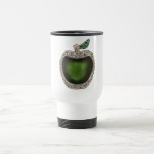 Jewelled Green Apple Travel Mug