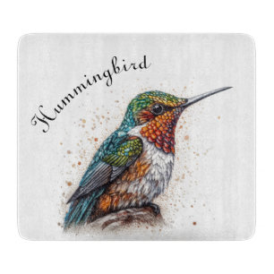 Jewelled Hummingbird Serenade, custom Cutting Board