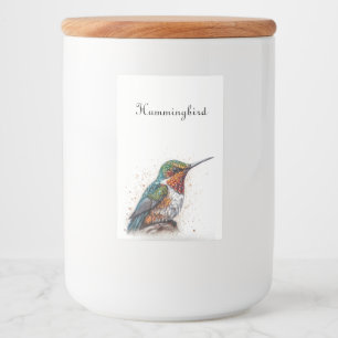 Jewelled Hummingbird Serenade, custom Food Label