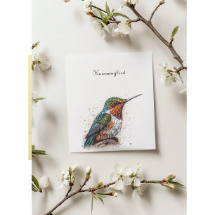 Jewelled Hummingbird Serenade, custom Invitation