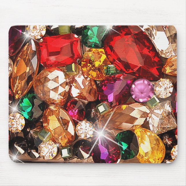 Jewelled Jewels Sparkle Gems Colour Mouse Mat (Front)