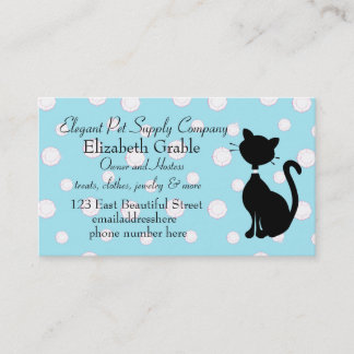 Jewelled Kitty in Blue Appointment Card