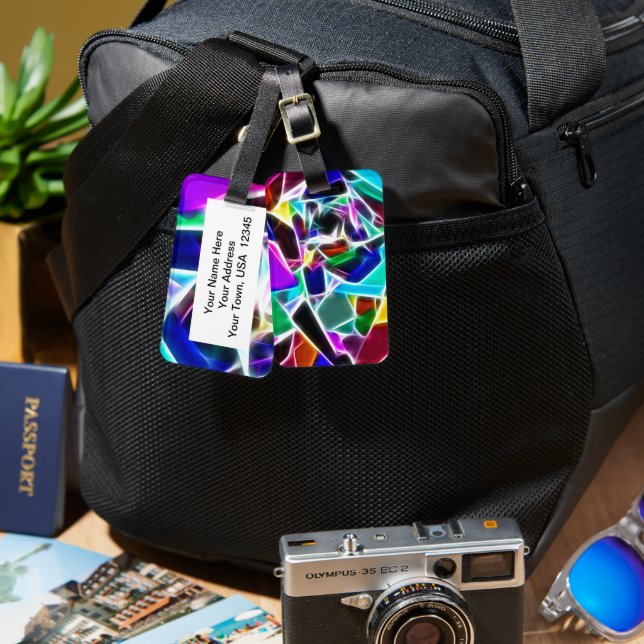 Jewelled Luggage Tag (Front & Back)