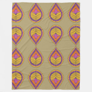 Jewelled Moroccan Motif Fleece Blanket