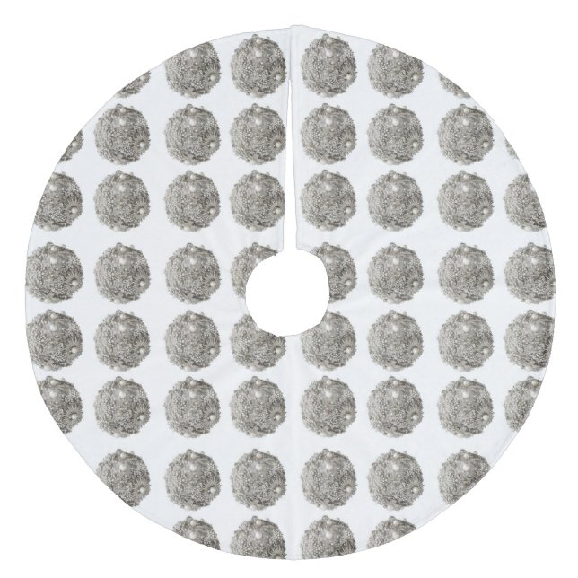 Jewelled Ornaments Tree Skirt (Front)