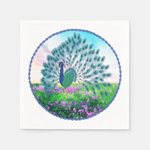 Jewelled Peacock Napkin