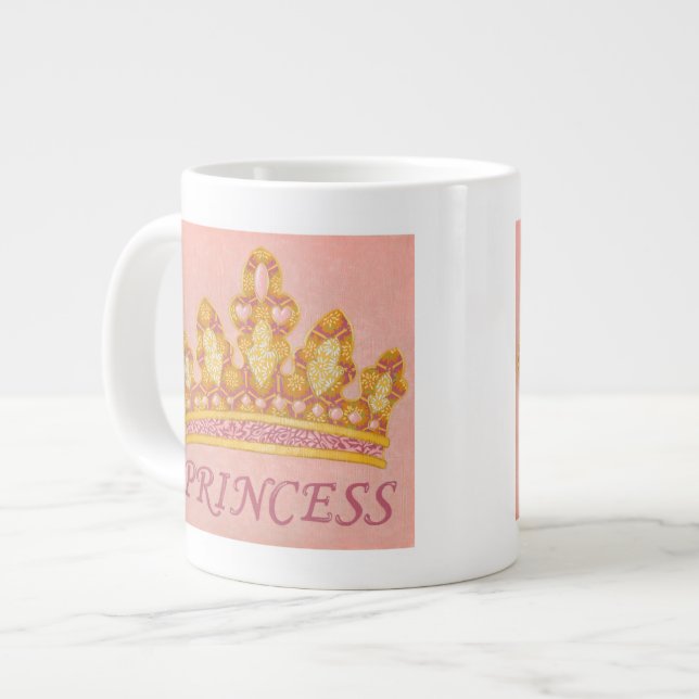 Jewelled Princess Crown by Chariklia Zaris Large Coffee Mug (Front Left)