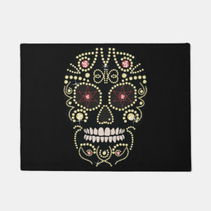 Jewelled Rhinestone Skull Rug