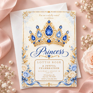 Jewelled Royal Crown Elegant Fairytale Invite