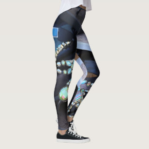 Jewelled Sandals Canvas Leggings-Unique Fashion Leggings