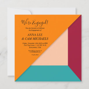 Jewelled Sunset Wedding Invitation