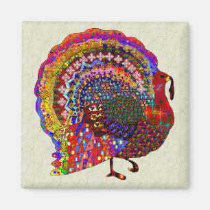 Jewelled Turkey Magnet