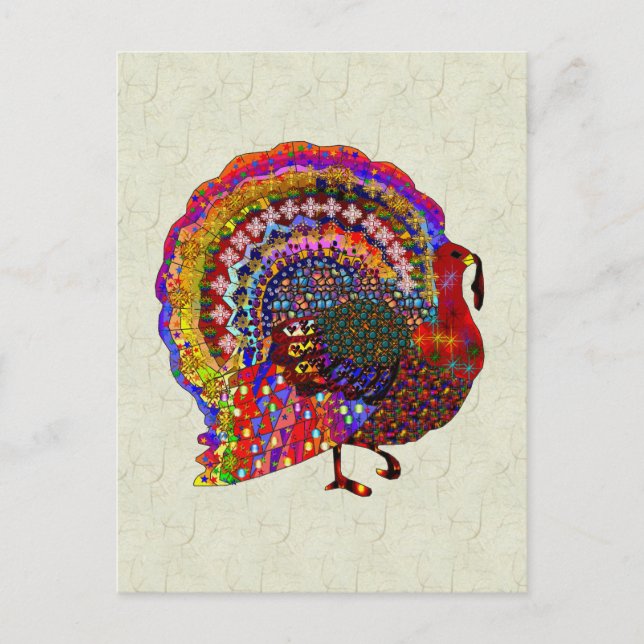 Jewelled Turkey Postcard (Front)