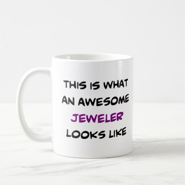 jeweller, awesome coffee mug (Left)