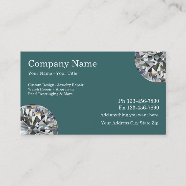Jeweller Business Cards (Front)