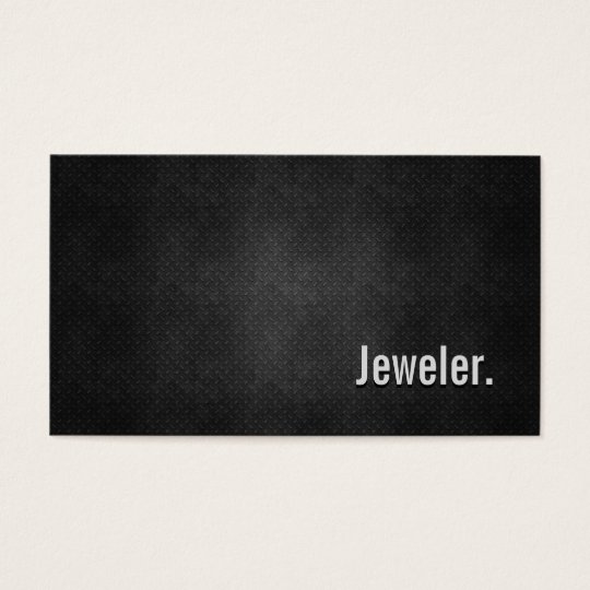 Jeweller Cool Black Metal Simplicity Business Card