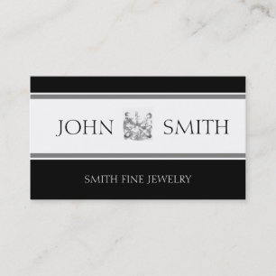 Jeweller Diamond Centre B/W Business Card