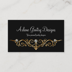 Jeweller Elegant Faux Bling Business Cards