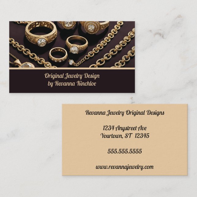 Jeweller Jewellery Design Sales Business Card (Front/Back)