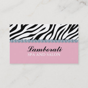 Jeweller Jewellery Zebra Print Diamond Sparkle Business Card