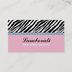 Jeweller Jewellery Zebra Print Diamond Sparkle Business Card